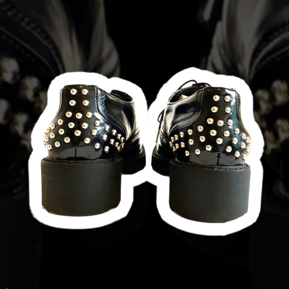 Zara Shoes - Zara lace-up  studded flats shoes size 37-US-7